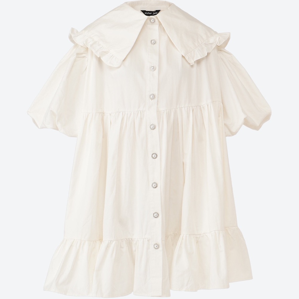 Sister Jane Sadie Collar Mini Dress in Ivory
